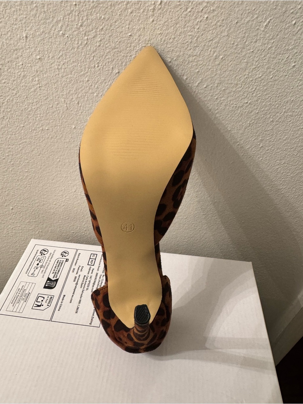 Leopard Print Pointed Toe Women’s Pumps - Brown
